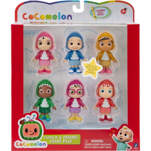 Jas Cocomelon Jas Cocomelon Family & Friends Shark Pack комплект играчки 3y+ 6 бр.