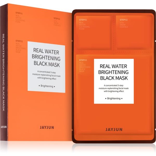Jayjun Jayjun Real Water Brightening хидратираща платнена маска за озаряване на лицето 5 бр.