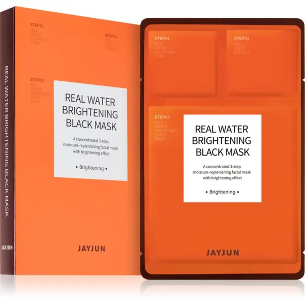 Jayjun Jayjun Real Water Brightening хидратираща платнена маска за озаряване на лицето 5 бр.