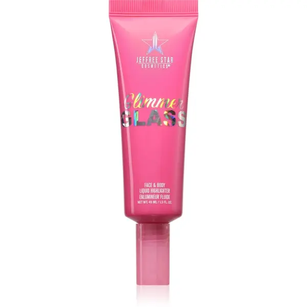 Jeffree Star Cosmetics Jeffree Star Cosmetics Glimmer Glass Face & Body Highlighter течен хайлайтър за тяло и лице цвят Diamond In The Muff 45 мл.