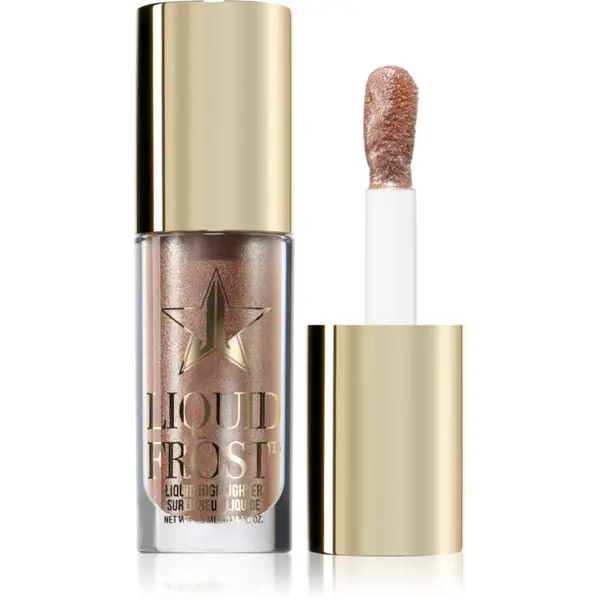 Jeffree Star Cosmetics Jeffree Star Cosmetics Liquid Frost Highlighter течен хайлайтър с апликатор цвят Exotic Gold 4.3 мл.