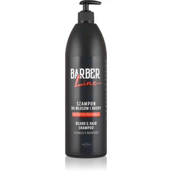 Joanna Joanna Barber Line Beard and Hair Shampoo шампоан за коса и брада за мъже 1000 мл.
