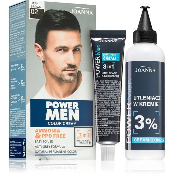 Joanna Joanna Power Men боя за коса за мъже цвят Dark Brown