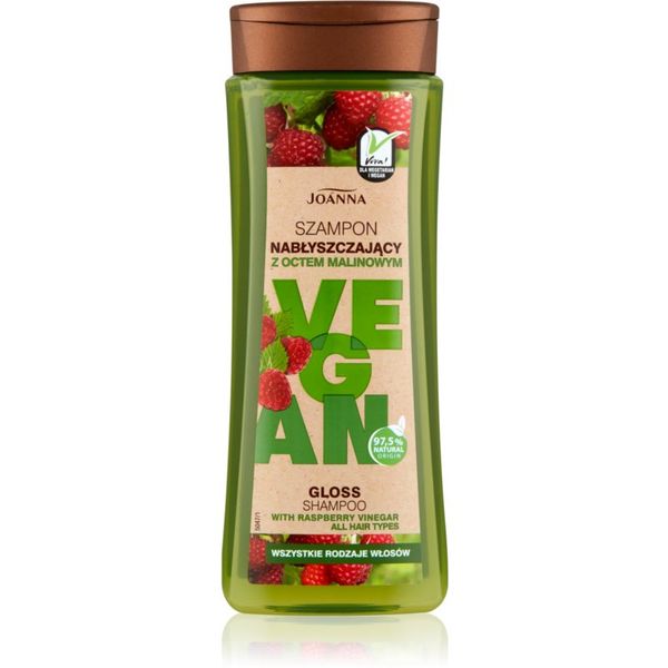 Joanna Joanna Vegan Raspberry Vinegar шампоан за блясък и мекота на косата 300 мл.