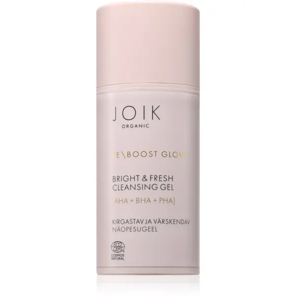 JOIK JOIK Organic Re-Boost Glow освежаващ почистващ гел за лице с ексфолиращо действие 100 мл.