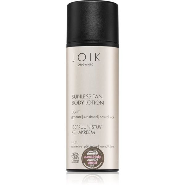 JOIK Organic JOIK Organic Sunless Tan Light автобронзант мляко за тяло 150 мл.