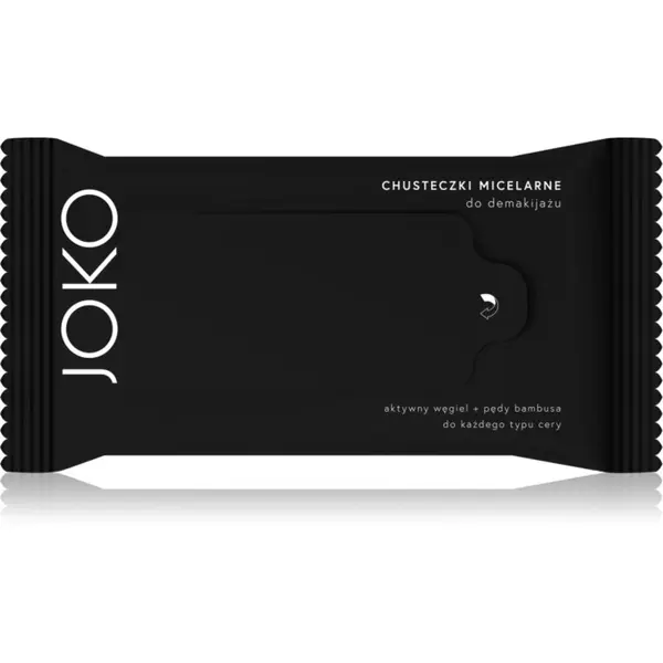 JOKO JOKO Micellar Makeup мицеларни кърпички за почистване на грим с активен въглен 15 бр.