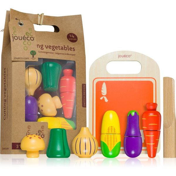 Jouéco Jouéco Cutting Vegetables зеленчуци за рязане от дърво 36 m+ 14 бр.