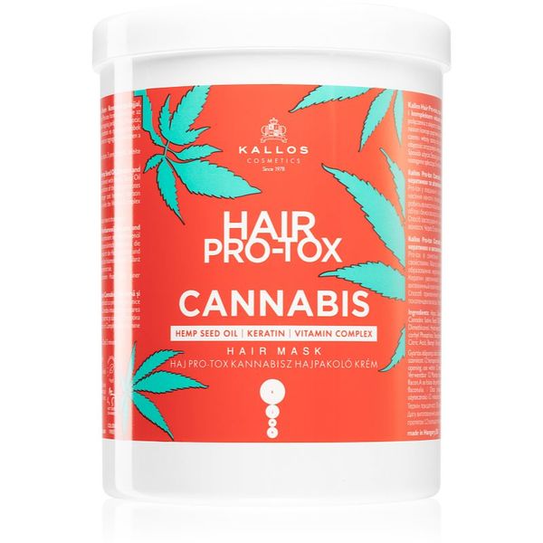 Kallos Kallos Hair Pro-Tox Cannabis регенерираща маска за коса с конопено масло 1000 мл.