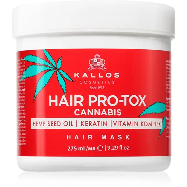 Kallos Kallos Hair Pro-Tox Cannabis регенерираща маска за коса с конопено масло 275 мл.