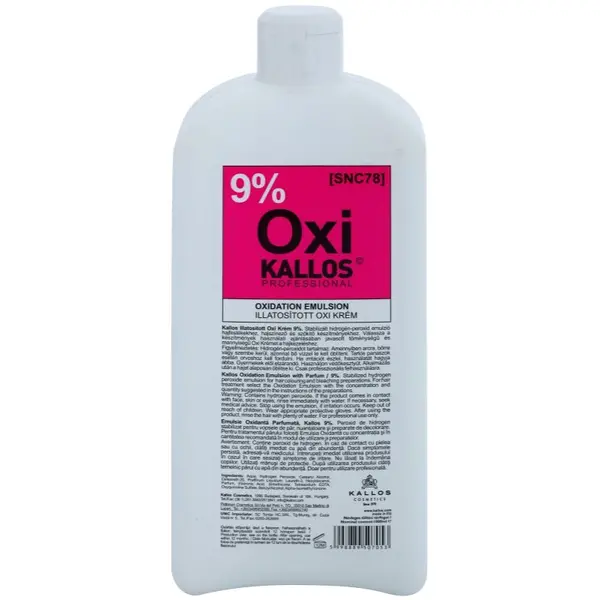 Kallos Kallos Kallos Classic Oxi кремообразен оксидант 9% за професионална употреба 1000 мл.