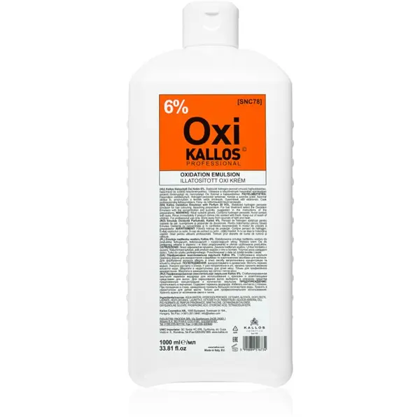 Kallos Kallos Kallos Classic Oxi кремообразна активираща емулсия 6% за професионална употреба 1000 мл.