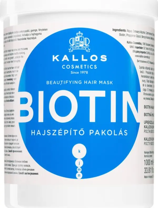 Kallos Kallos KJMN Professional Biotin маска за тънка, слаба и късаща се коса 1000 мл.
