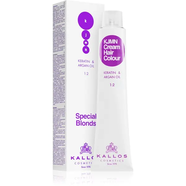 Kallos Kallos KJMN Professional Cream Hair Colour Keratin & Argan Oil боя за коса цвят 000 Lightener 100 мл.