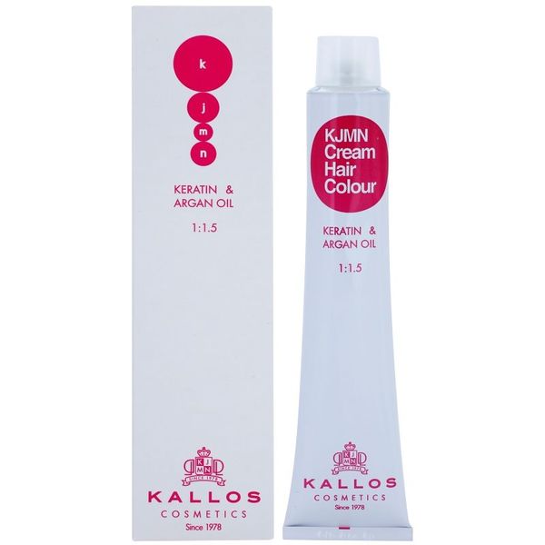 Kallos Kallos KJMN Professional Cream Hair Colour Keratin & Argan Oil боя за коса с кератин и арганово масло цвят 1.0 Black 100 мл.