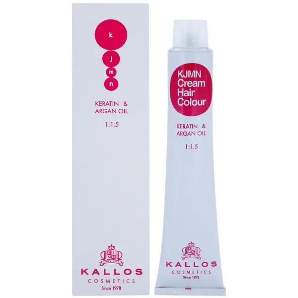 Kallos Kallos KJMN Professional Cream Hair Colour Keratin & Argan Oil боя за коса с кератин и арганово масло цвят 6.0 Dark Blond 100 мл.