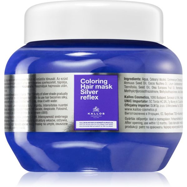 Kallos Kallos Silver Reflex маска за коса неутрализиращ жълтеникавите оттенъци 275 мл.
