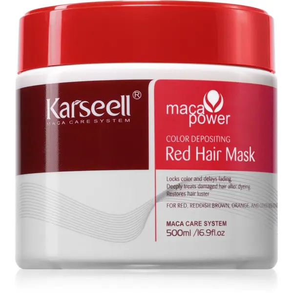 Karseell Karseell Color Depositing Red Hair Mask маска за подчертаване на цвета на косата 500 мл.