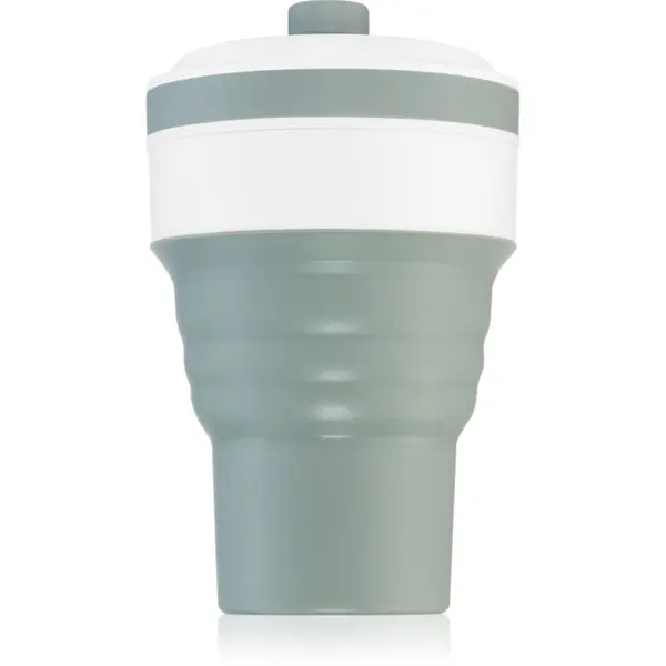 KidPro KidPro Collapsible Mug чаша със сламка Grey 350 мл.