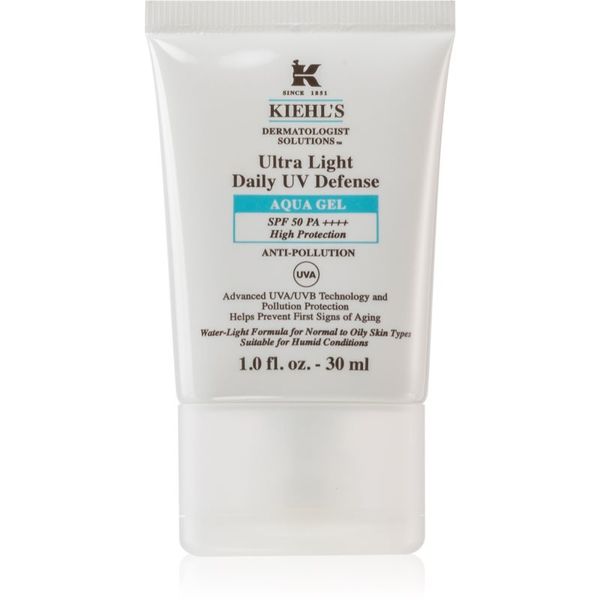 Kiehl's Kiehl's Dermatologist Solutions Ultra Light Daily UV Defense Aqua Gel SPF 50 PA++++ ултра лек защитен флуид SPF 50 унисекс 30 мл.