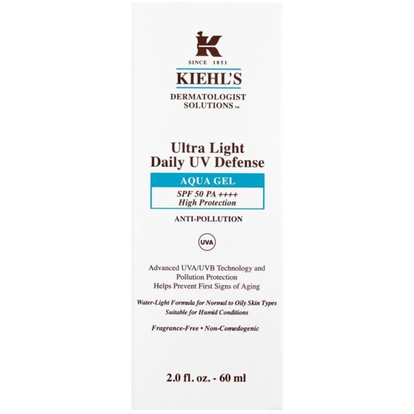 Kiehl's Kiehl's Dermatologist Solutions Ultra Light Daily UV Defense Aqua Gel SPF 50 PA++++ ултра лек защитен флуид за всички видове кожа, включително и чувст