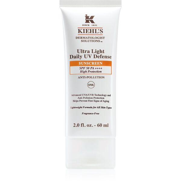 Kiehl's Kiehl's Ultra Light Daily UV Defense ултра лек защитен флуид за всички видове кожа, включително и чувствителна SPF 50+ 60 мл.