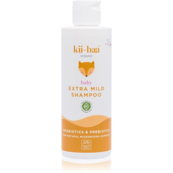 kii-baa® organic kii-baa® organic Baby Extra Mild Shampoo нежен шампоан с про и пребиотици за деца от раждането им 200 мл.