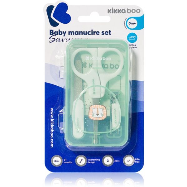 Kikkaboo Kikkaboo Baby Manicure Set Savanna Mint комплект за грижа за детето Mint