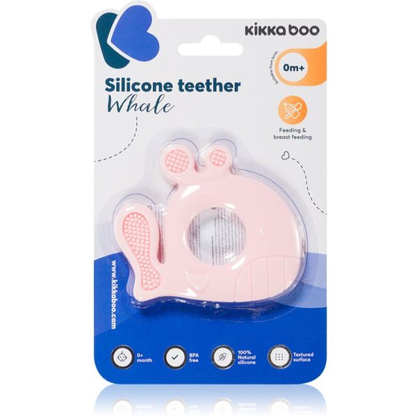 Kikkaboo Kikkaboo Silicone Teether Whale гризалка Pink 1 бр.