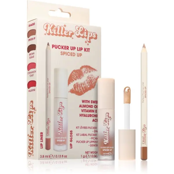 Killer Lips Killer Lips Pucker Up Lip Kit комплект за устни за жени Spiced Up