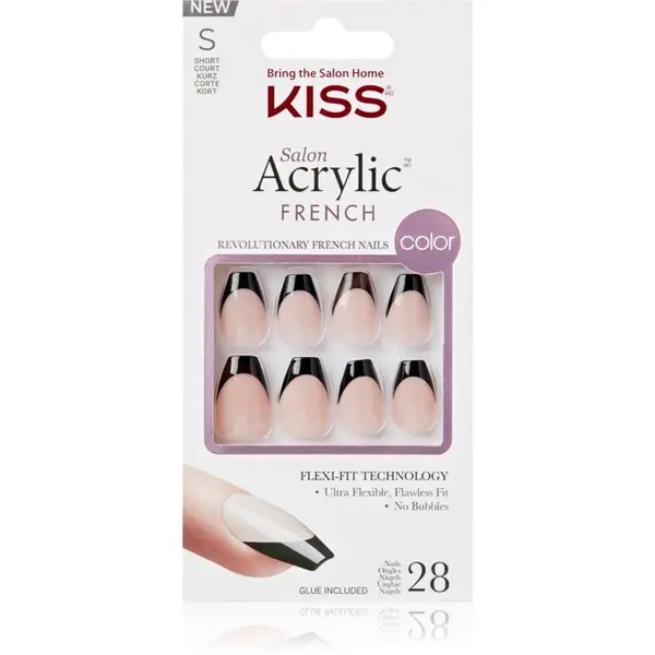 KISS KISS Acrylic French Color Изкуствени нокти Flame 28 бр.