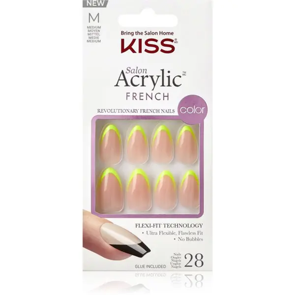 KISS KISS Acrylic French Color Изкуствени нокти Hype 28 бр.