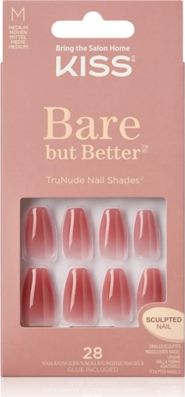 KISS KISS Bare But Better Medium Изкуствени нокти 28 бр.