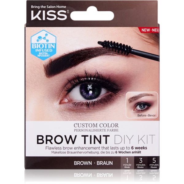 KISS KISS Brow Tint DIY Kit цвят за вежди цвят Brown 20 мл.