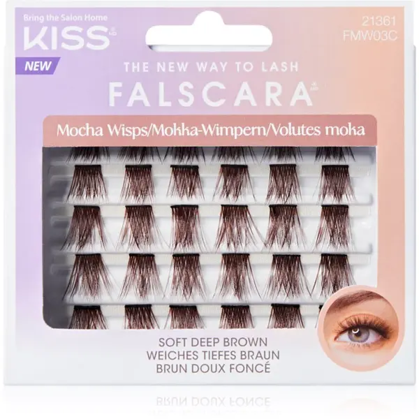 KISS KISS Falscara Multi Wisps лепящи снопчета мигли Mocha 24 бр.