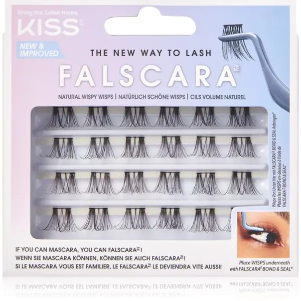 KISS KISS Falscara Wisp лепящи снопчета мигли Natural Wispy Wisps 24 бр.