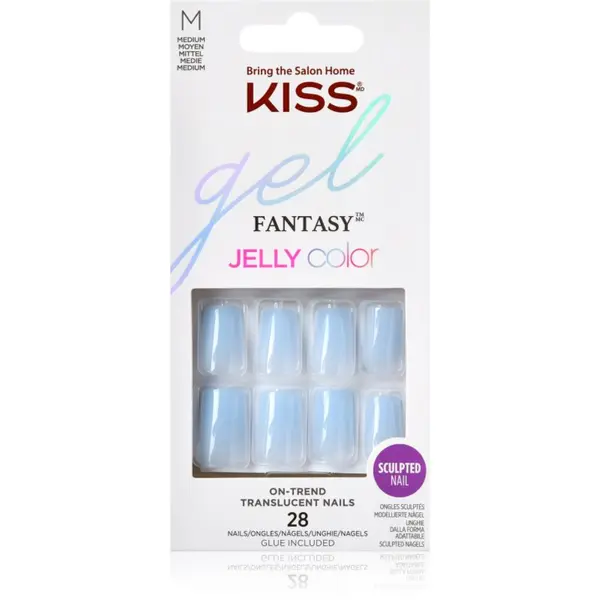 KISS KISS Gel Fantasy Jelly Color Изкуствени нокти Jelly Crushin 28 бр.