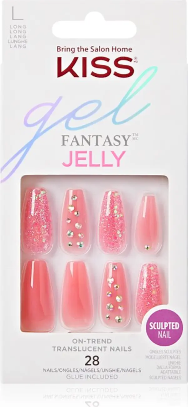 KISS KISS Gel Fantasy Jelly Изкуствени нокти Be Jelly 28 бр.