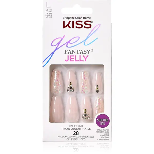 KISS KISS Gel Fantasy Jelly Изкуствени нокти Jelly Juice 28 бр.