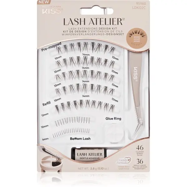 KISS KISS Lash Atelier Desing Kit лепящи снопчета мигли с лепило 02 1 бр.
