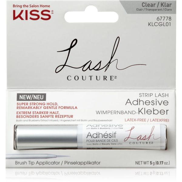 KISS KISS Lash Couture лепило за изкуствени мигли с апликатор цвят White 5 гр.