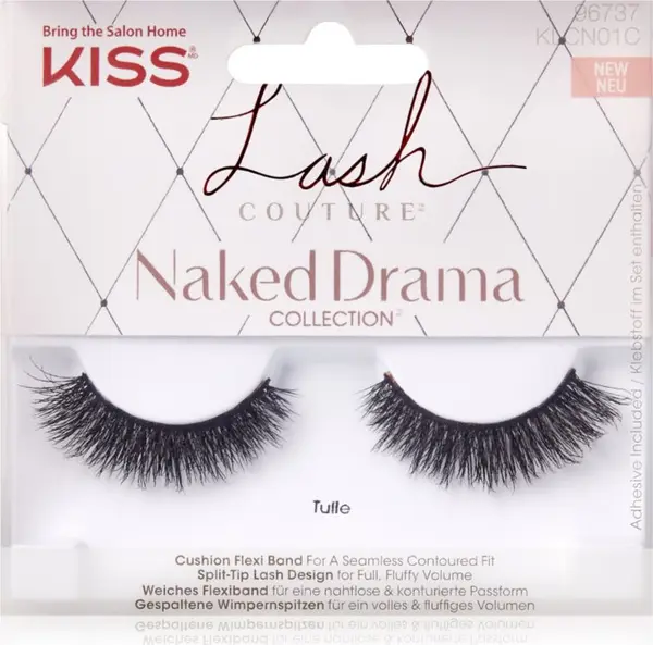 KISS KISS Lash Couture Naked Drama изкуствени мигли Tulle 1 чифт