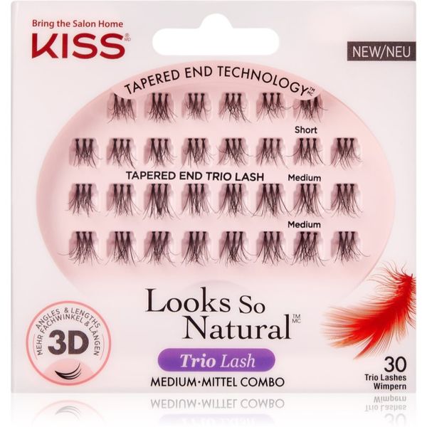 KISS KISS Look So Natural изкуствени мигли в сноп с възел Lavish 30 бр.