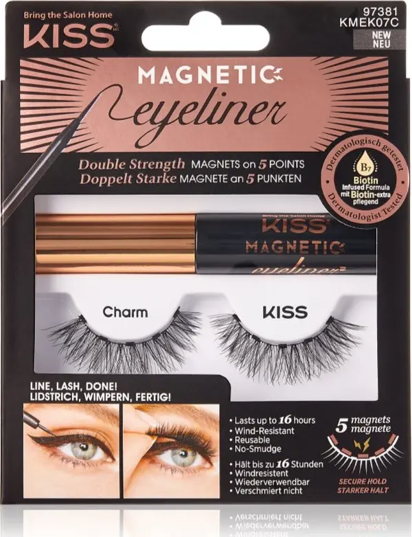 KISS KISS Magnetic Eyeliner & Eyelash Kit магнитни мигли 07 Charm 1 чифт