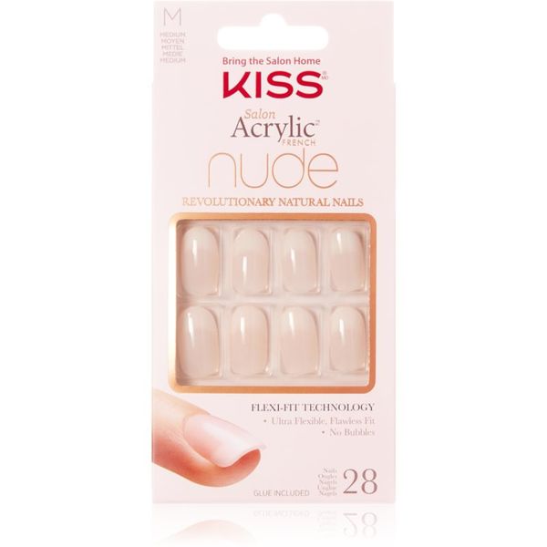 KISS KISS Nude Nails Graceful Изкуствени нокти медиум 28 бр.