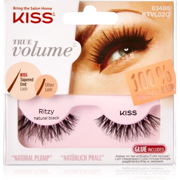 KISS KISS True Volume Ritzy изкуствени мигли Natural Black 2 бр.