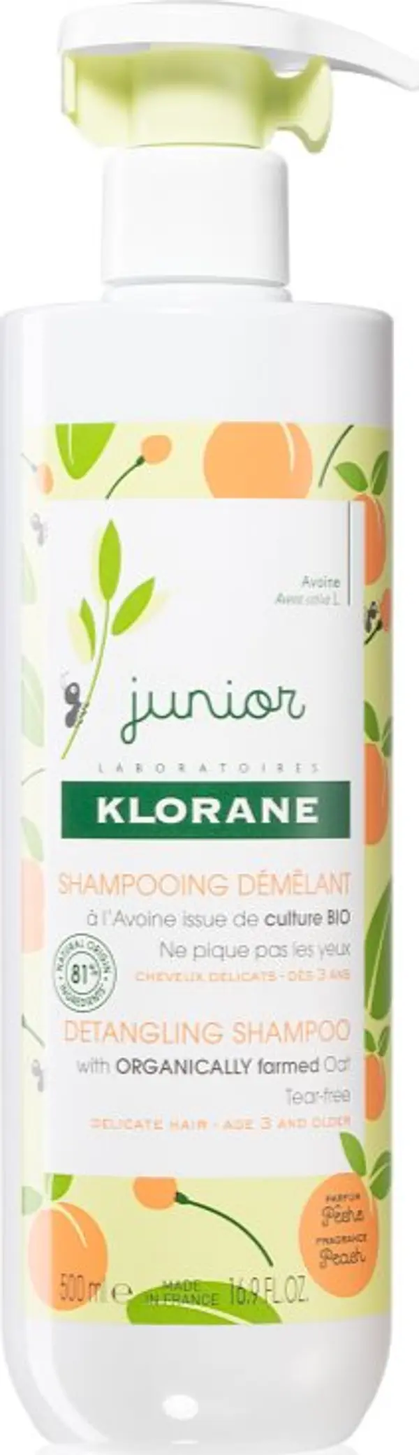 Klorane Klorane Junior детски шампоан за фина коса 500 мл.