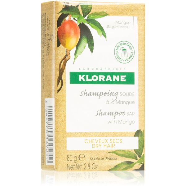 Klorane Klorane Mango Твърд шампоан за подхранване и блясък 80 гр.