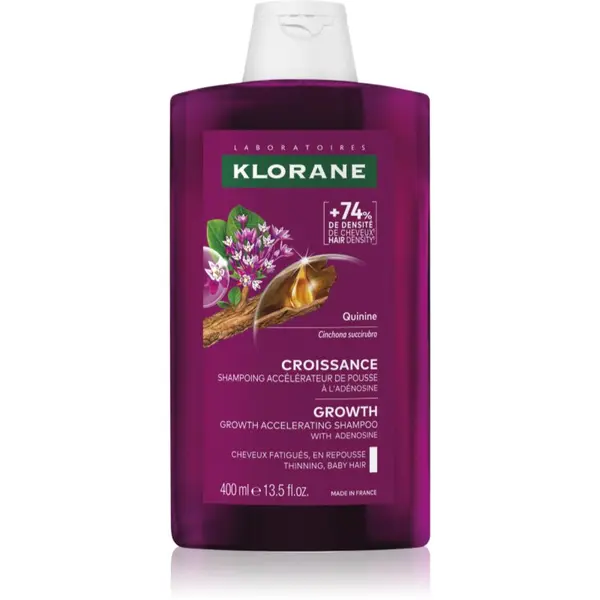 Klorane Klorane Quinine Growth Accelerating Shampoo шампоан за растеж на косата и укрепване от корените 400 мл.