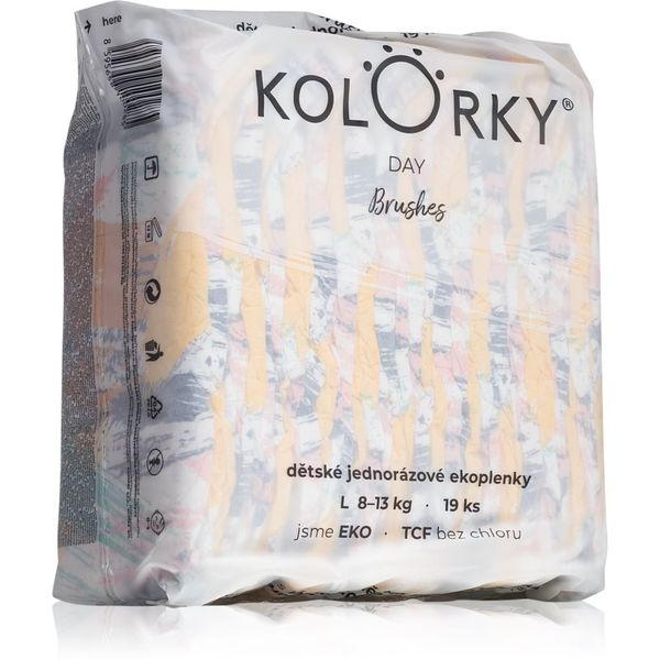 Kolorky Kolorky Day Brushes еднократни ЕКО пелени размер L 8-13 Kg 19 бр.